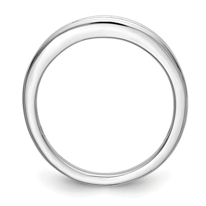 0.22ct. CZ Solid Real 14k White Gold Wedding Wedding Band Ring