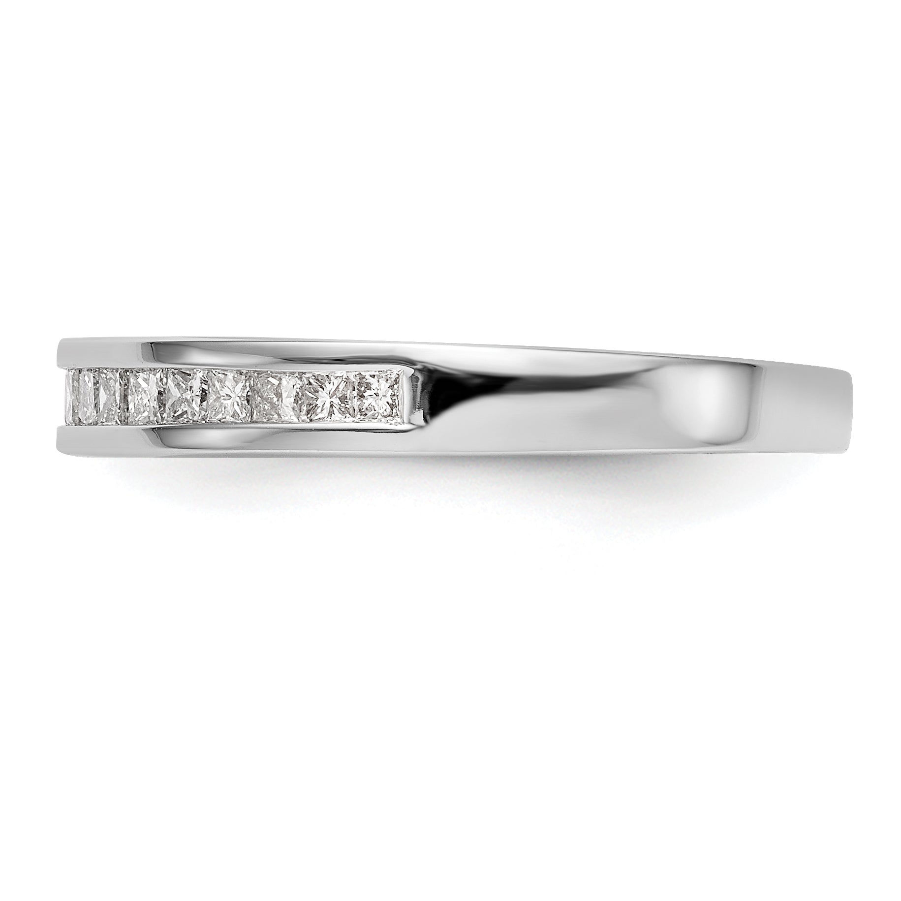 0.22ct. CZ Solid Real 14k White Gold Wedding Wedding Band Ring
