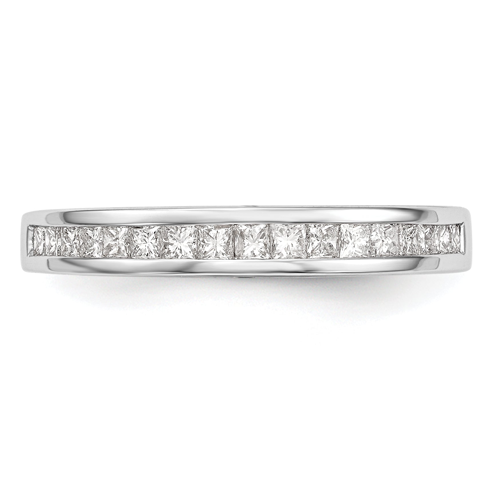 0.22ct. CZ Solid Real 14k White Gold Wedding Wedding Band Ring