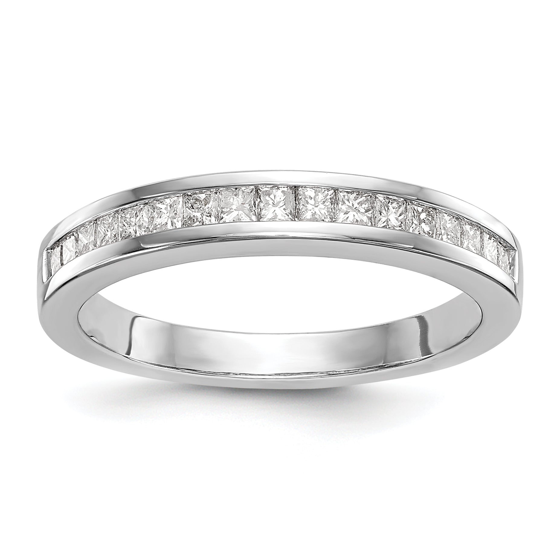 0.22ct. CZ Solid Real 14k White Gold Wedding Wedding Band Ring