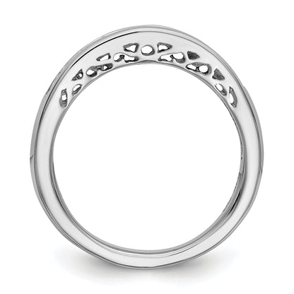0.38ct. CZ Solid Real 14k White Gold Wedding Wedding Band Ring
