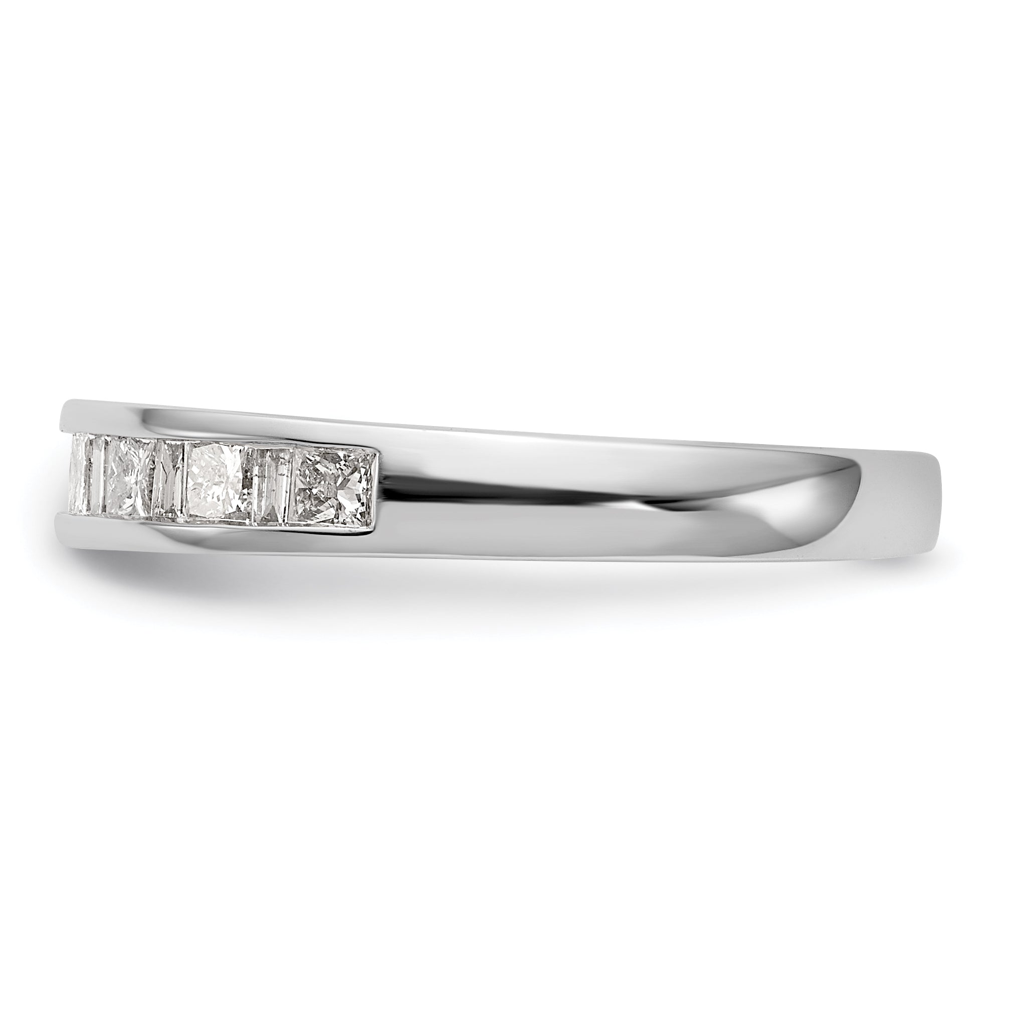 0.38ct. CZ Solid Real 14k White Gold Wedding Wedding Band Ring