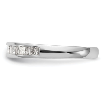 0.38ct. CZ Solid Real 14k White Gold Wedding Wedding Band Ring