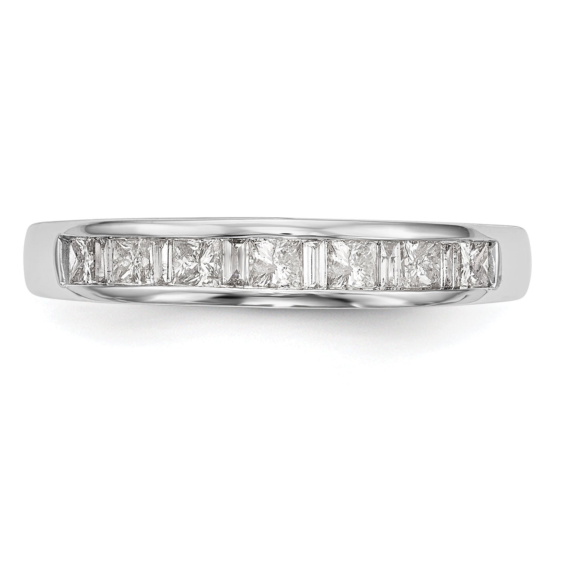 0.38ct. CZ Solid Real 14k White Gold Wedding Wedding Band Ring