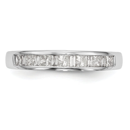 0.38ct. CZ Solid Real 14k White Gold Wedding Wedding Band Ring