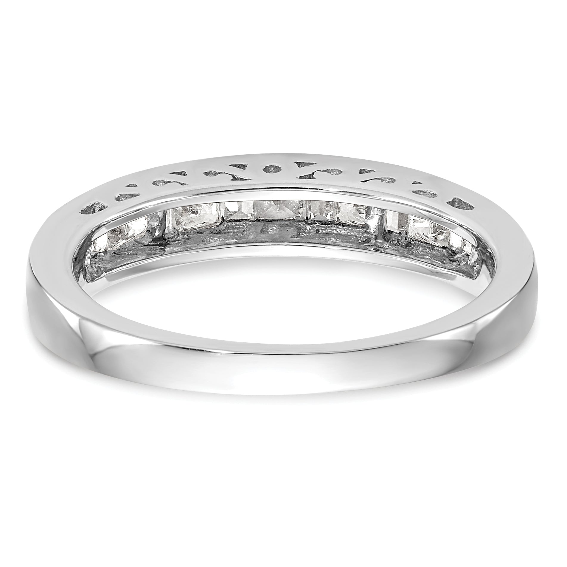 0.38ct. CZ Solid Real 14k White Gold Wedding Wedding Band Ring