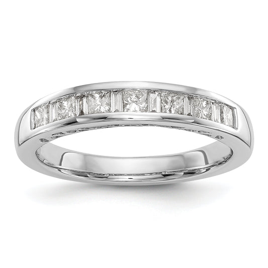 0.38ct. CZ Solid Real 14k White Gold Wedding Wedding Band Ring