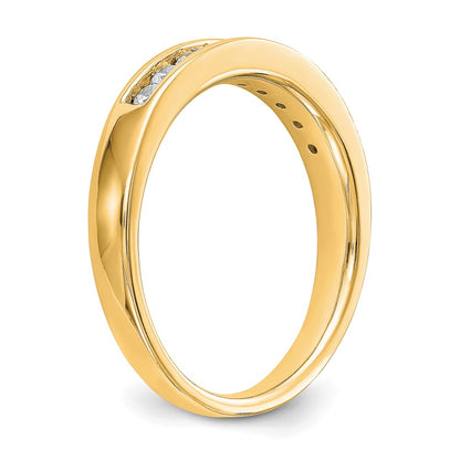 0.27ct. CZ Solid Real 14k Yellow Gold Wedding Wedding Band Ring