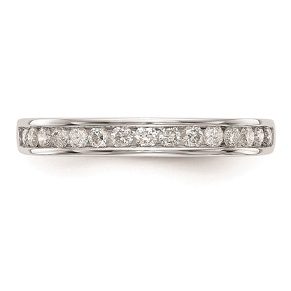 0.38ct. CZ Solid Real 14k White Gold Wedding Wedding Band Ring