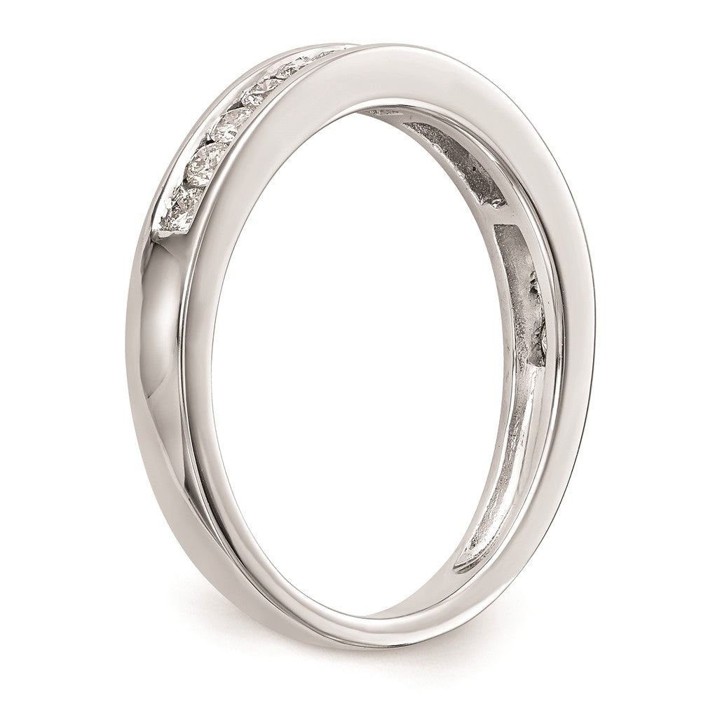 0.38ct. CZ Solid Real 14k White Gold Wedding Wedding Band Ring