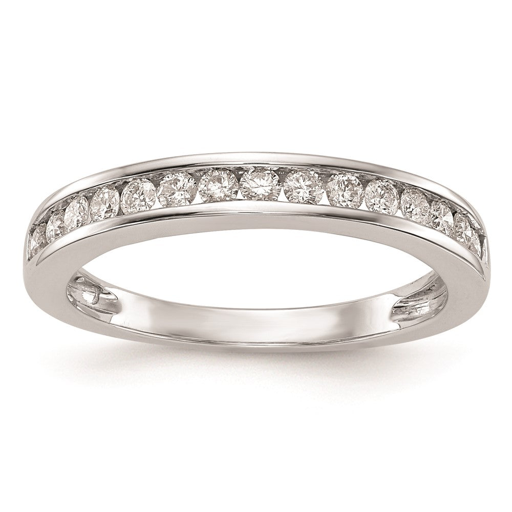 0.38ct. CZ Solid Real 14k White Gold Wedding Wedding Band Ring