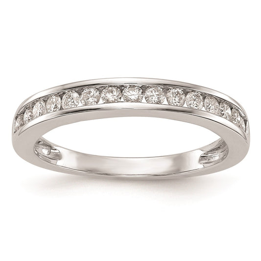 0.38ct. CZ Solid Real 14k White Gold Wedding Wedding Band Ring