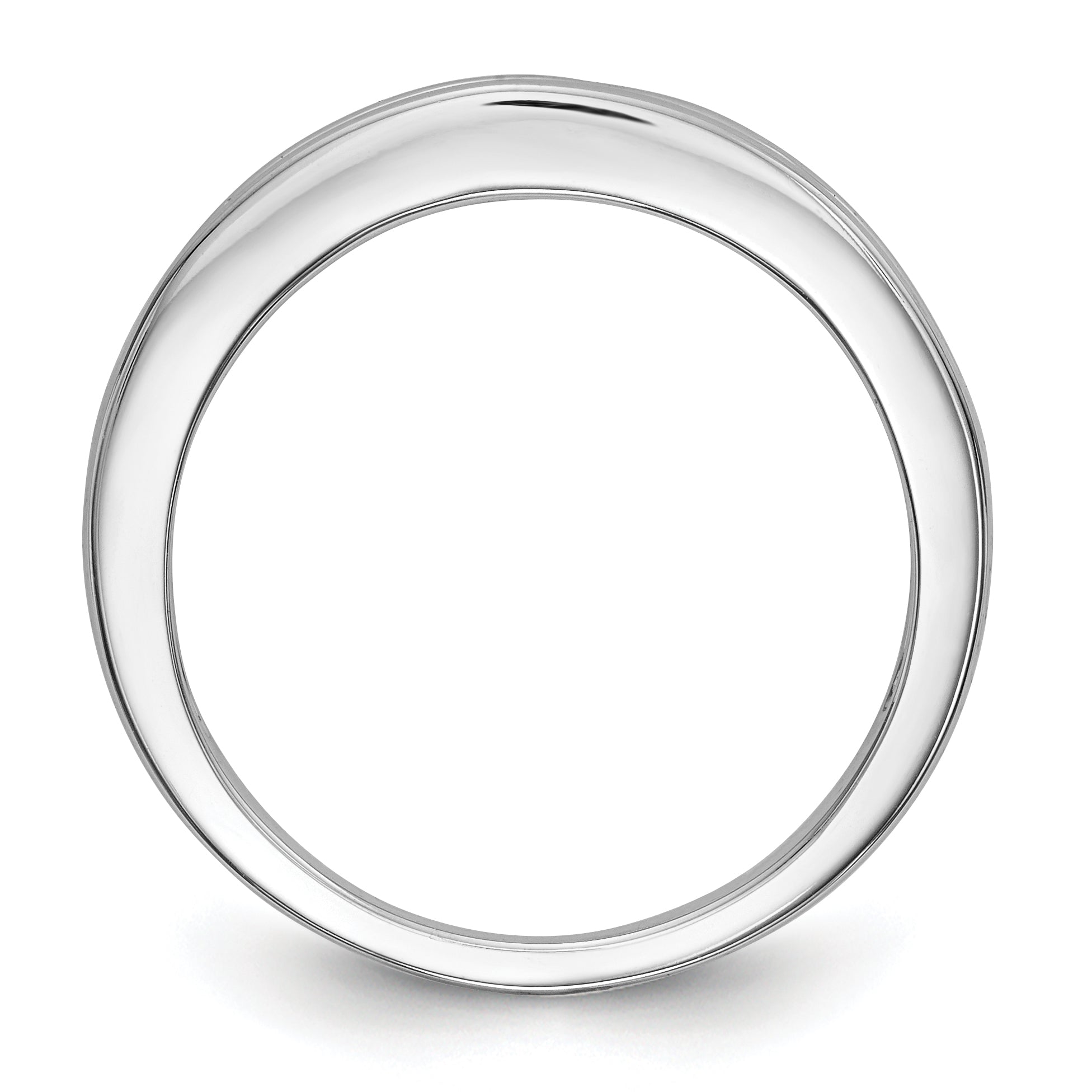 0.15ct. CZ Solid Real 14k White Gold Wedding Wedding Band Ring