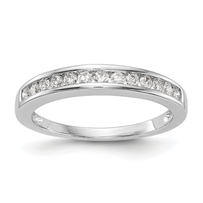 0.15ct. CZ Solid Real 14k White Gold Wedding Wedding Band Ring