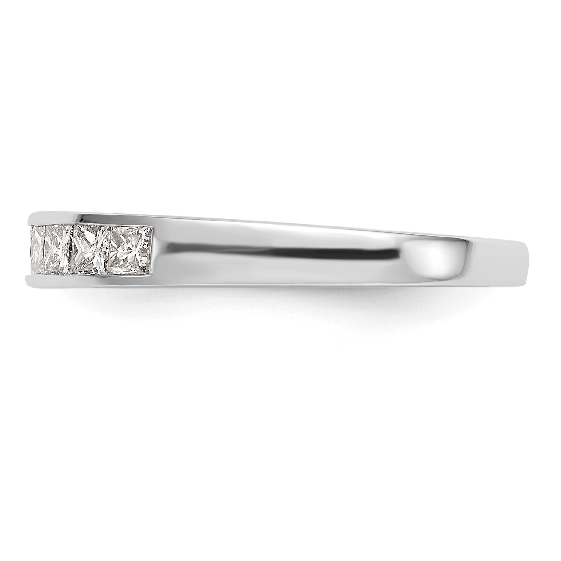 0.56ct. CZ Solid Real 14k White Gold Wedding Wedding Band Ring
