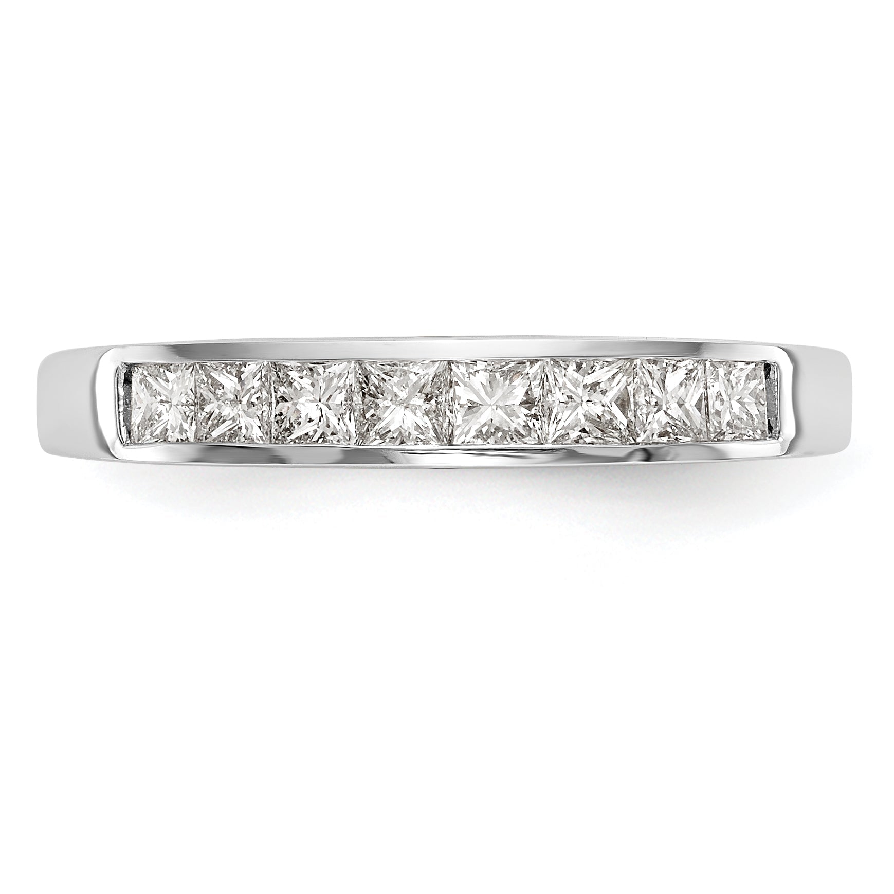 0.56ct. CZ Solid Real 14k White Gold Wedding Wedding Band Ring