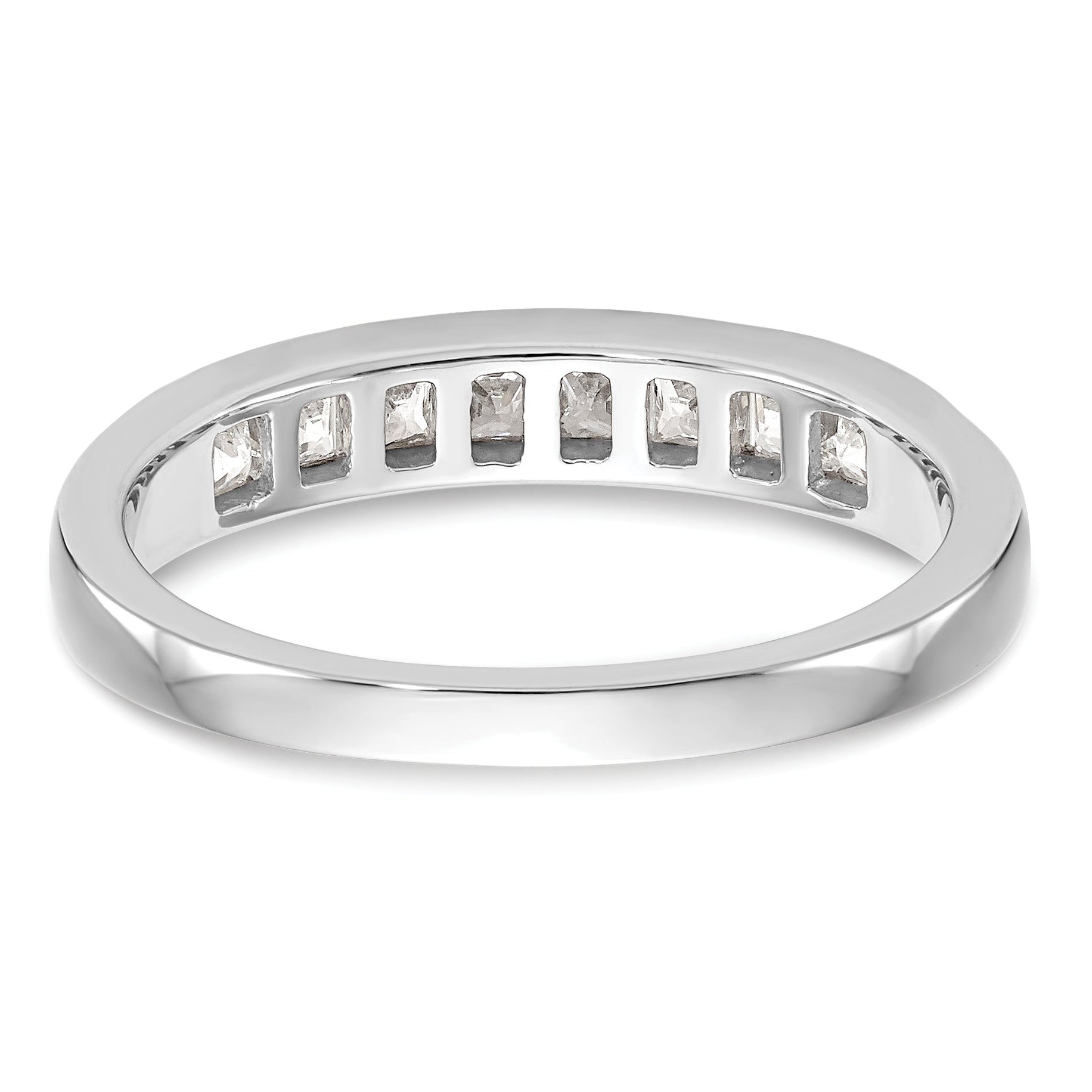 0.56ct. CZ Solid Real 14k White Gold Wedding Wedding Band Ring