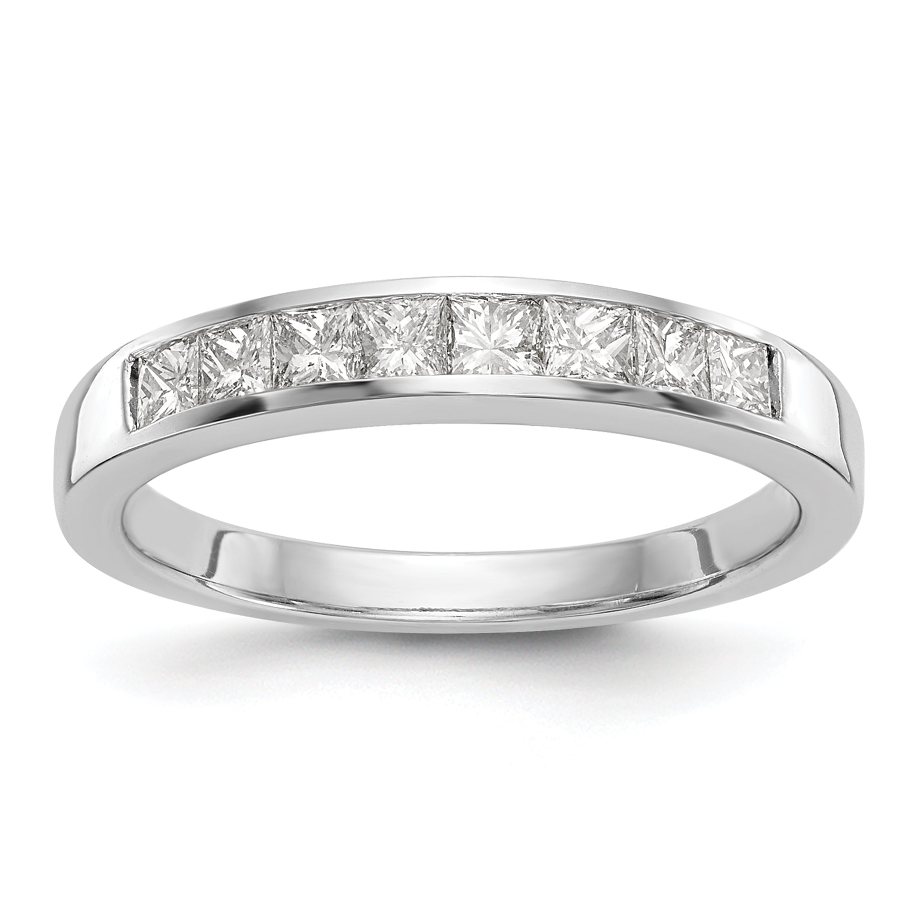 0.56ct. CZ Solid Real 14k White Gold Wedding Wedding Band Ring