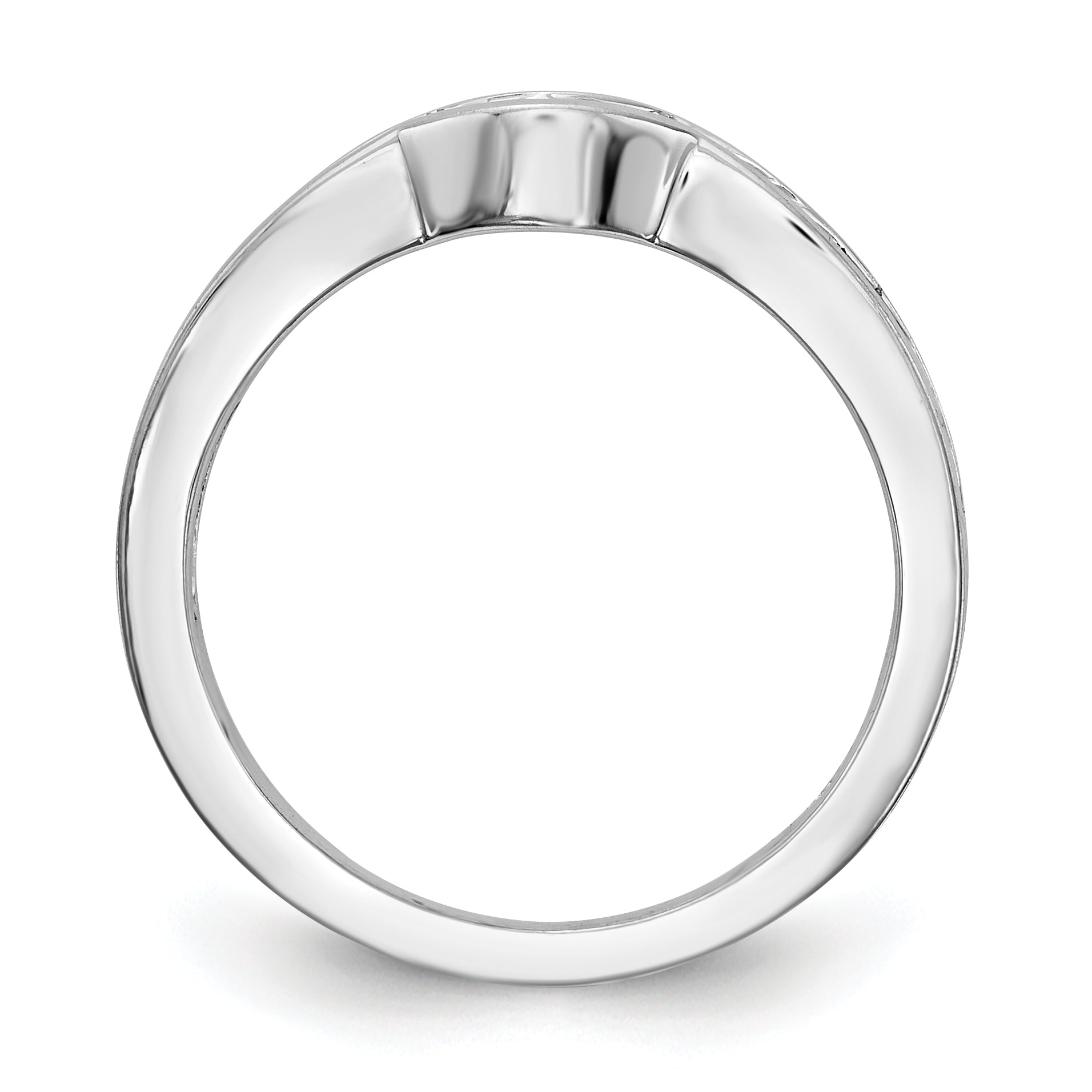0.24ct. CZ Solid Real 14k White Gold Wedding Wedding Band Ring