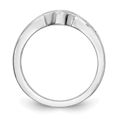 0.24ct. CZ Solid Real 14k White Gold Wedding Wedding Band Ring