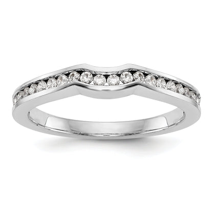 0.24ct. CZ Solid Real 14k White Gold Wedding Wedding Band Ring