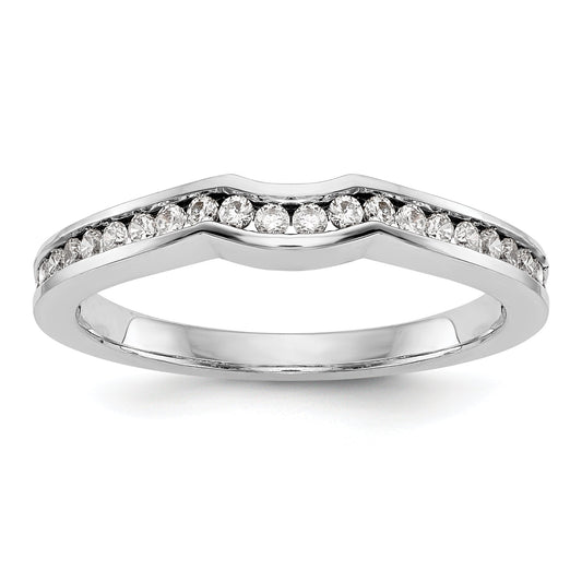 0.24ct. CZ Solid Real 14k White Gold Wedding Wedding Band Ring