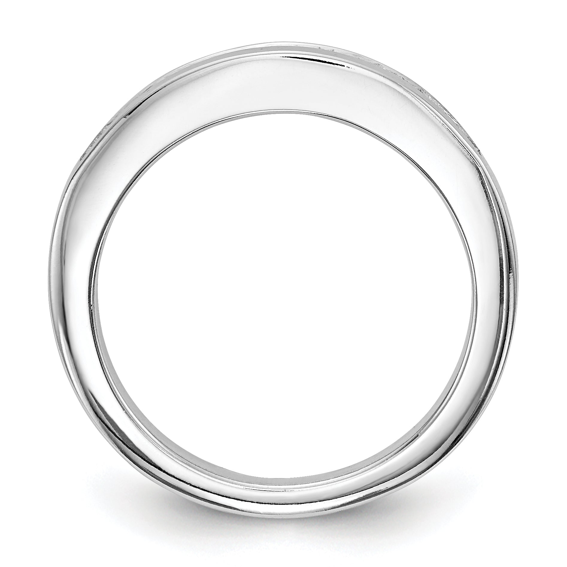 0.50ct. CZ Solid Real 14k White Gold Wedding Wedding Band Ring