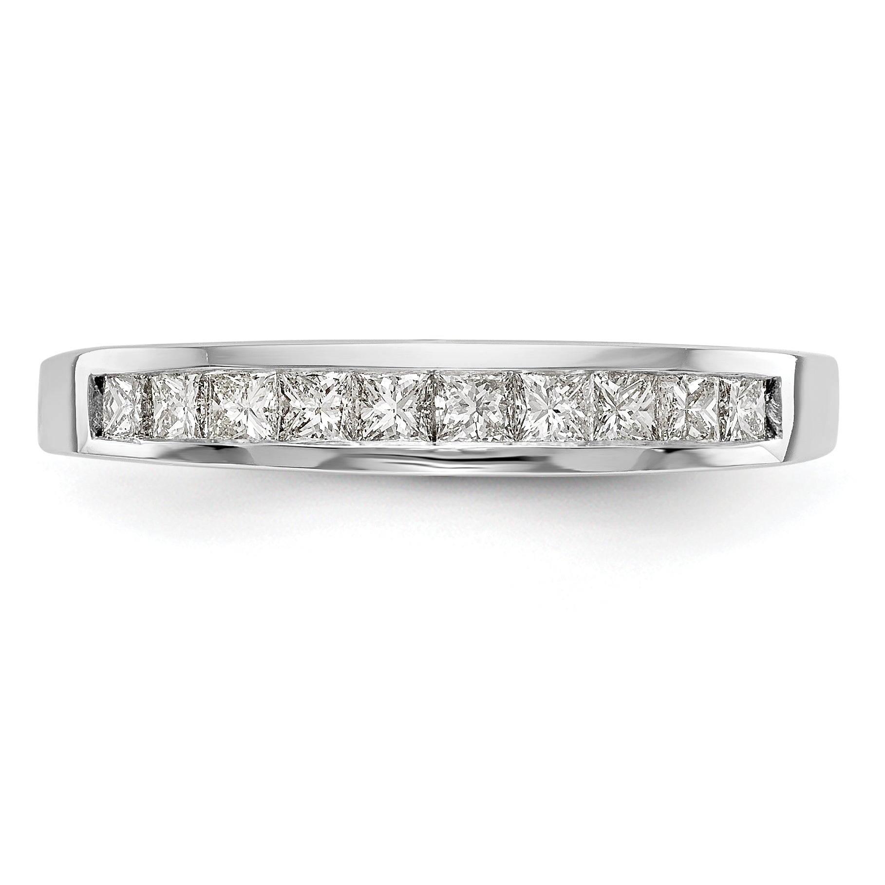 0.50ct. CZ Solid Real 14k White Gold Wedding Wedding Band Ring