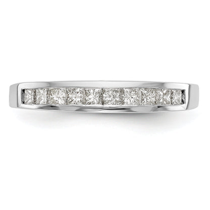 0.50ct. CZ Solid Real 14k White Gold Wedding Wedding Band Ring
