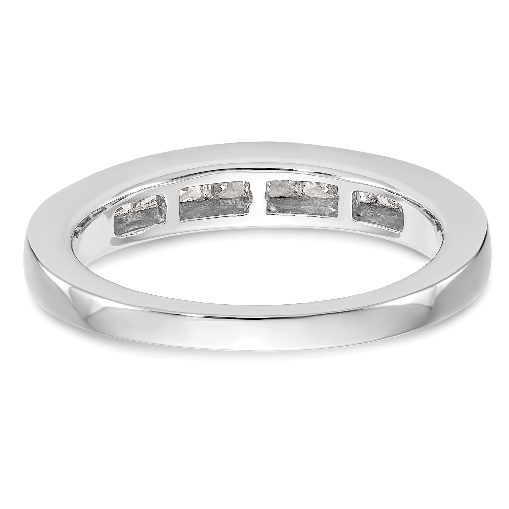 0.50ct. CZ Solid Real 14k White Gold Wedding Wedding Band Ring