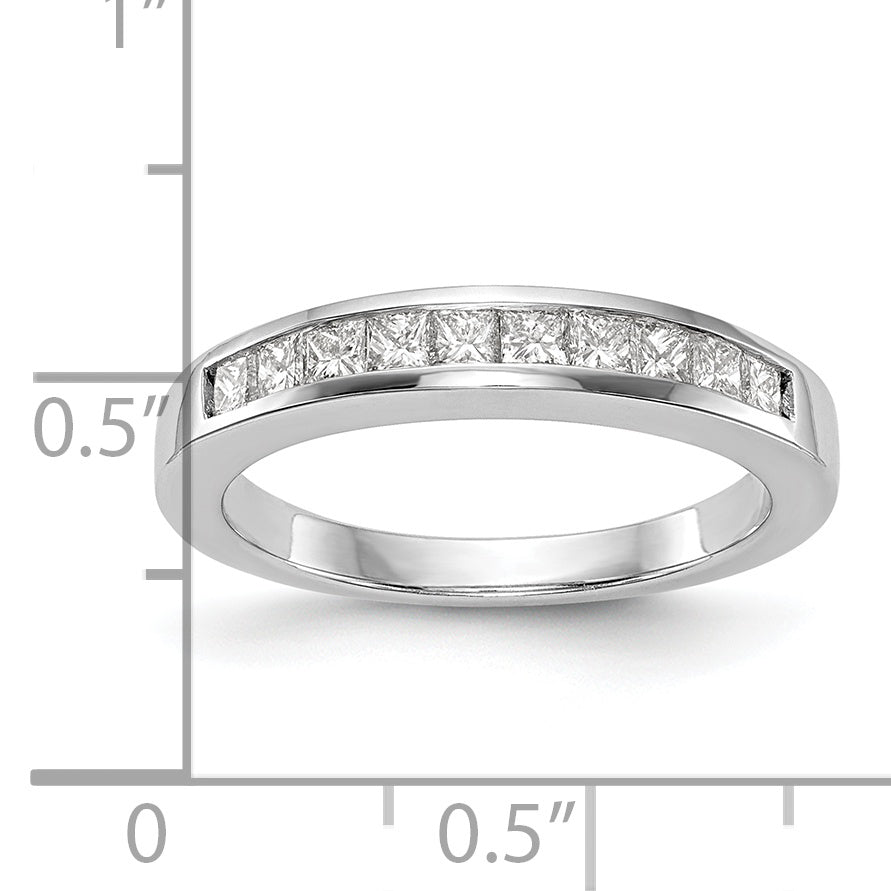 0.50ct. CZ Solid Real 14k White Gold Wedding Wedding Band Ring