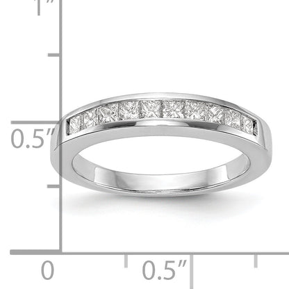 0.50ct. CZ Solid Real 14k White Gold Wedding Wedding Band Ring