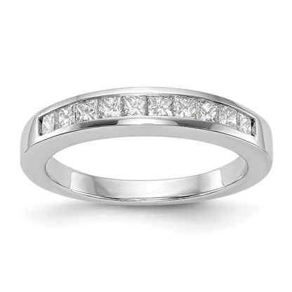 0.50ct. CZ Solid Real 14k White Gold Wedding Wedding Band Ring