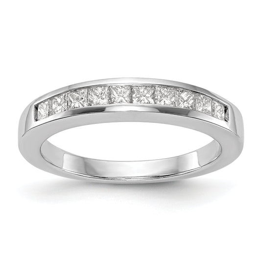 0.50ct. CZ Solid Real 14k White Gold Wedding Wedding Band Ring