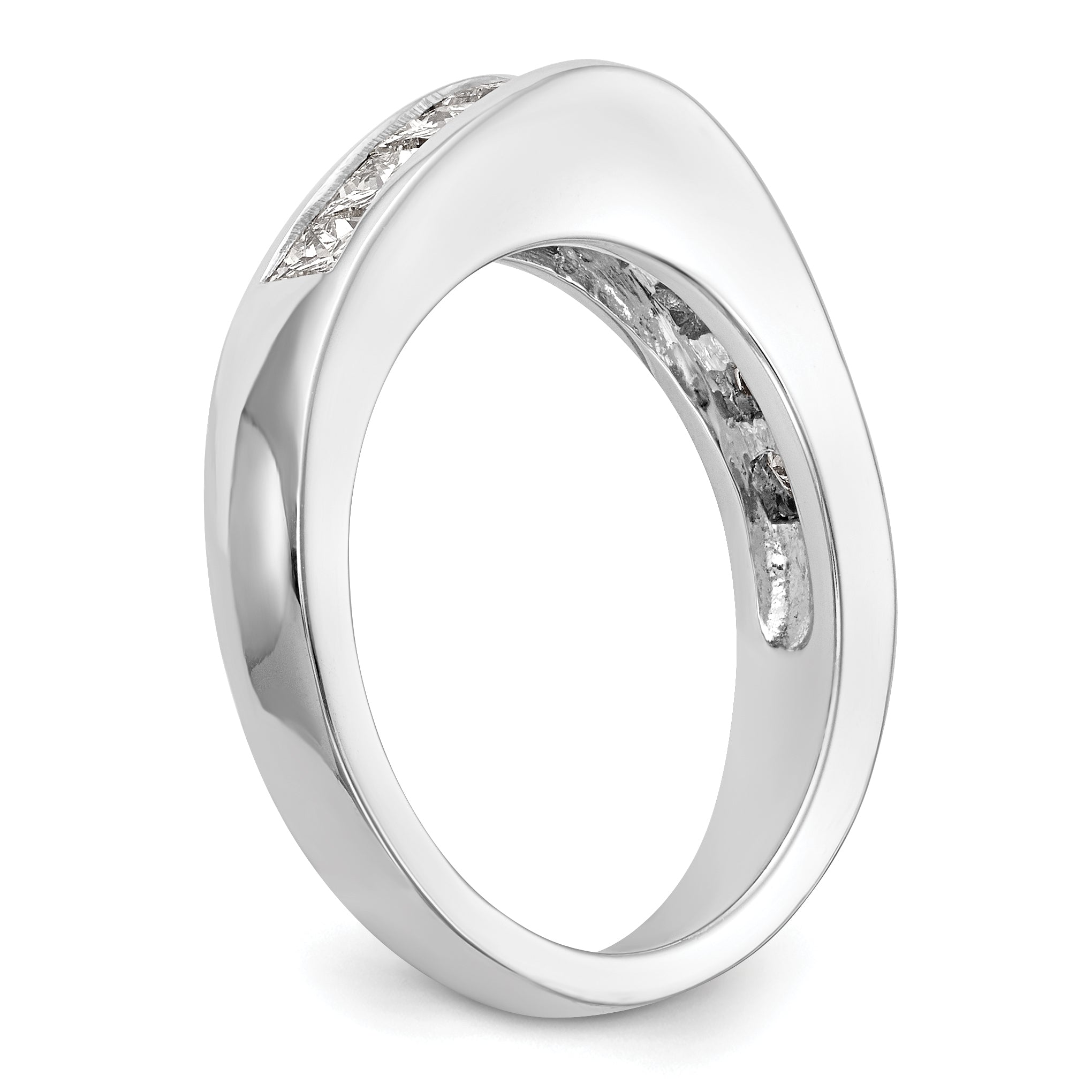 1.00ct. CZ Solid Real 14k White Gold Wedding Wedding Band Ring