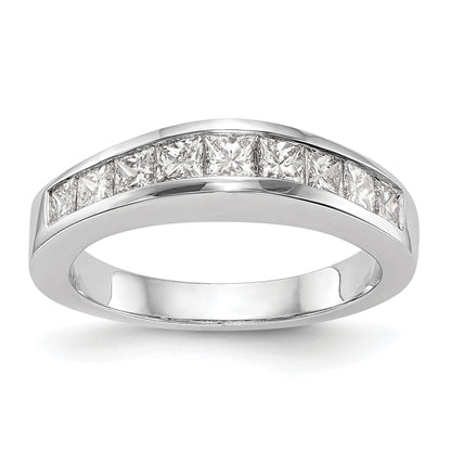 1.00ct. CZ Solid Real 14k White Gold Wedding Wedding Band Ring
