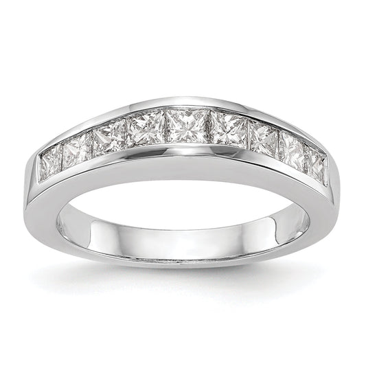 1.00ct. CZ Solid Real 14k White Gold Wedding Wedding Band Ring