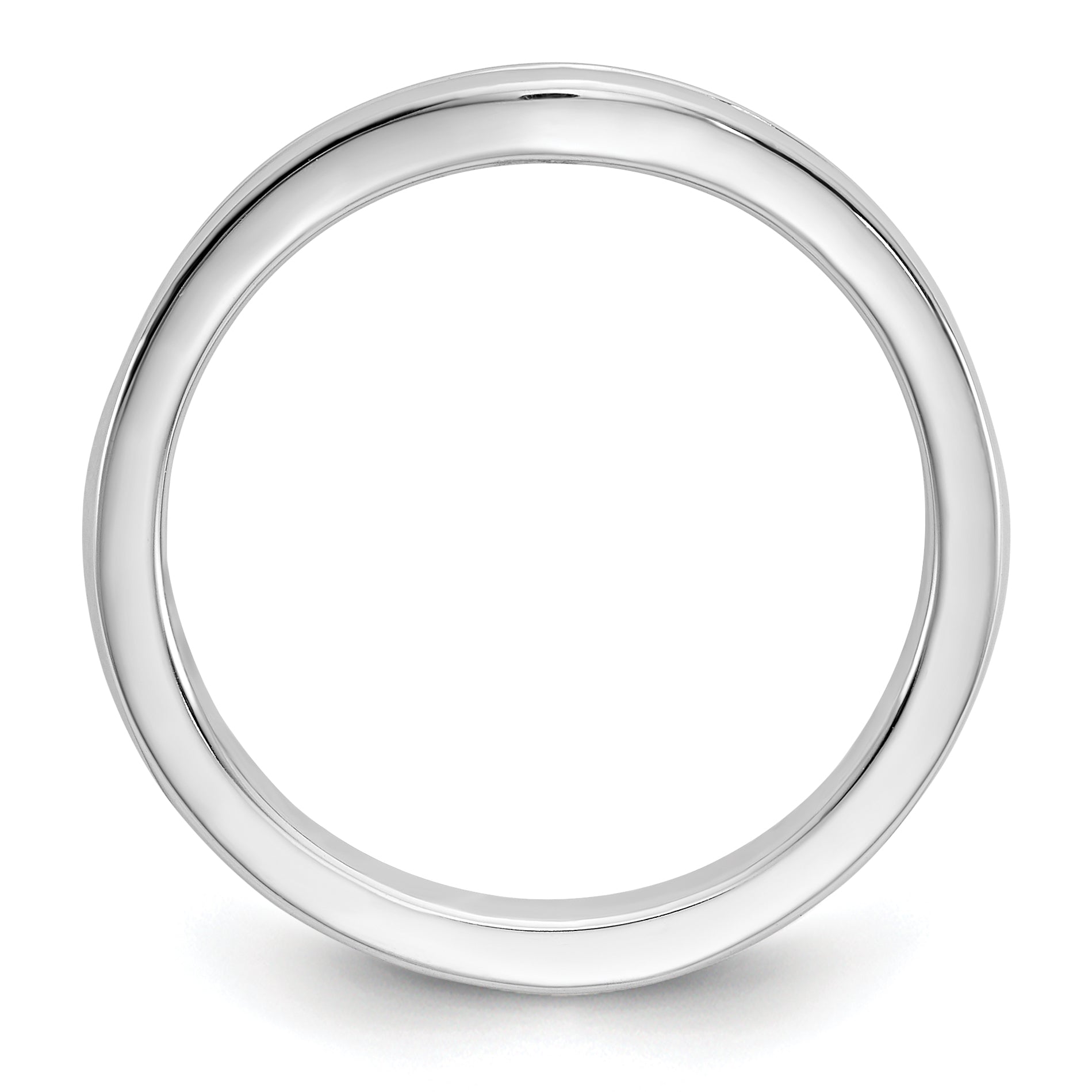 0.17ct. CZ Solid Real 14k White Gold Wedding Wedding Band Ring