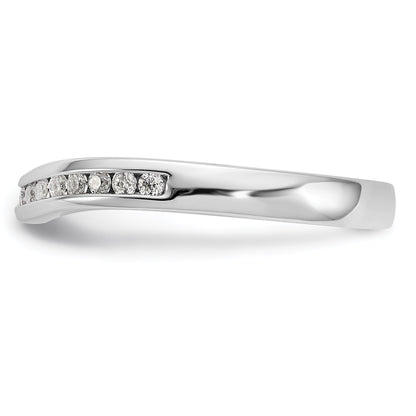 0.17ct. CZ Solid Real 14k White Gold Wedding Wedding Band Ring