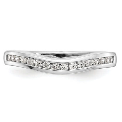 0.17ct. CZ Solid Real 14k White Gold Wedding Wedding Band Ring