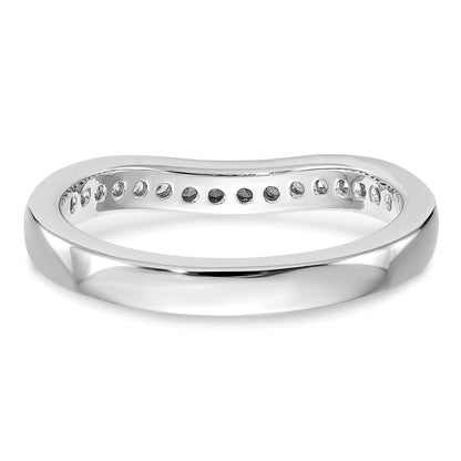 0.17ct. CZ Solid Real 14k White Gold Wedding Wedding Band Ring
