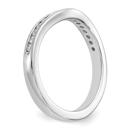 0.17ct. CZ Solid Real 14k White Gold Wedding Wedding Band Ring