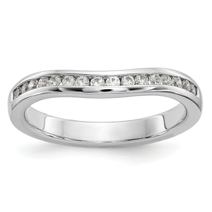0.17ct. CZ Solid Real 14k White Gold Wedding Wedding Band Ring