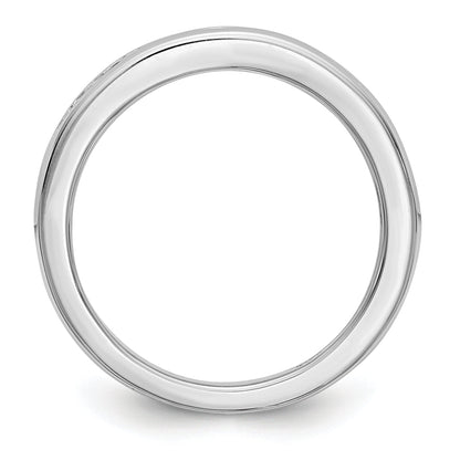 0.72ct. CZ Solid Real 14k White Gold Wedding Wedding Band Ring