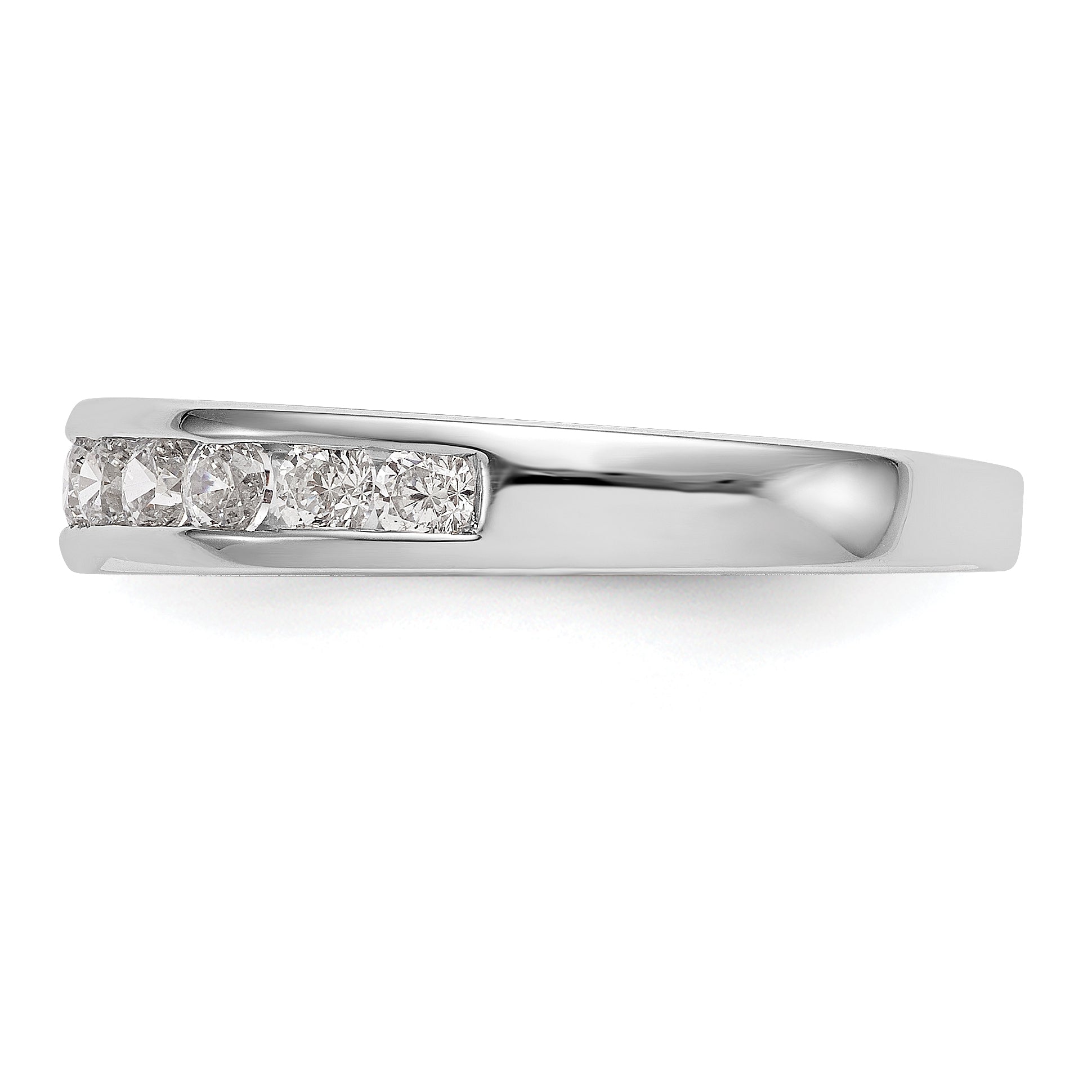 0.72ct. CZ Solid Real 14k White Gold Wedding Wedding Band Ring