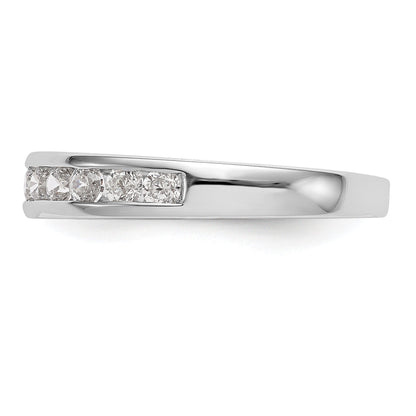 0.72ct. CZ Solid Real 14k White Gold Wedding Wedding Band Ring