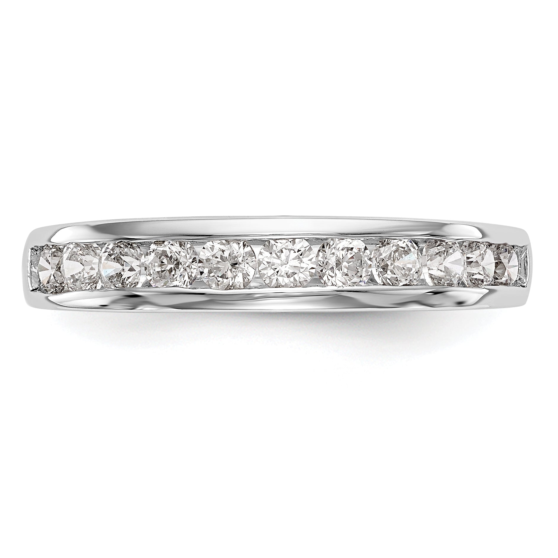 0.72ct. CZ Solid Real 14k White Gold Wedding Wedding Band Ring