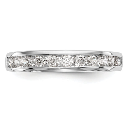 0.72ct. CZ Solid Real 14k White Gold Wedding Wedding Band Ring