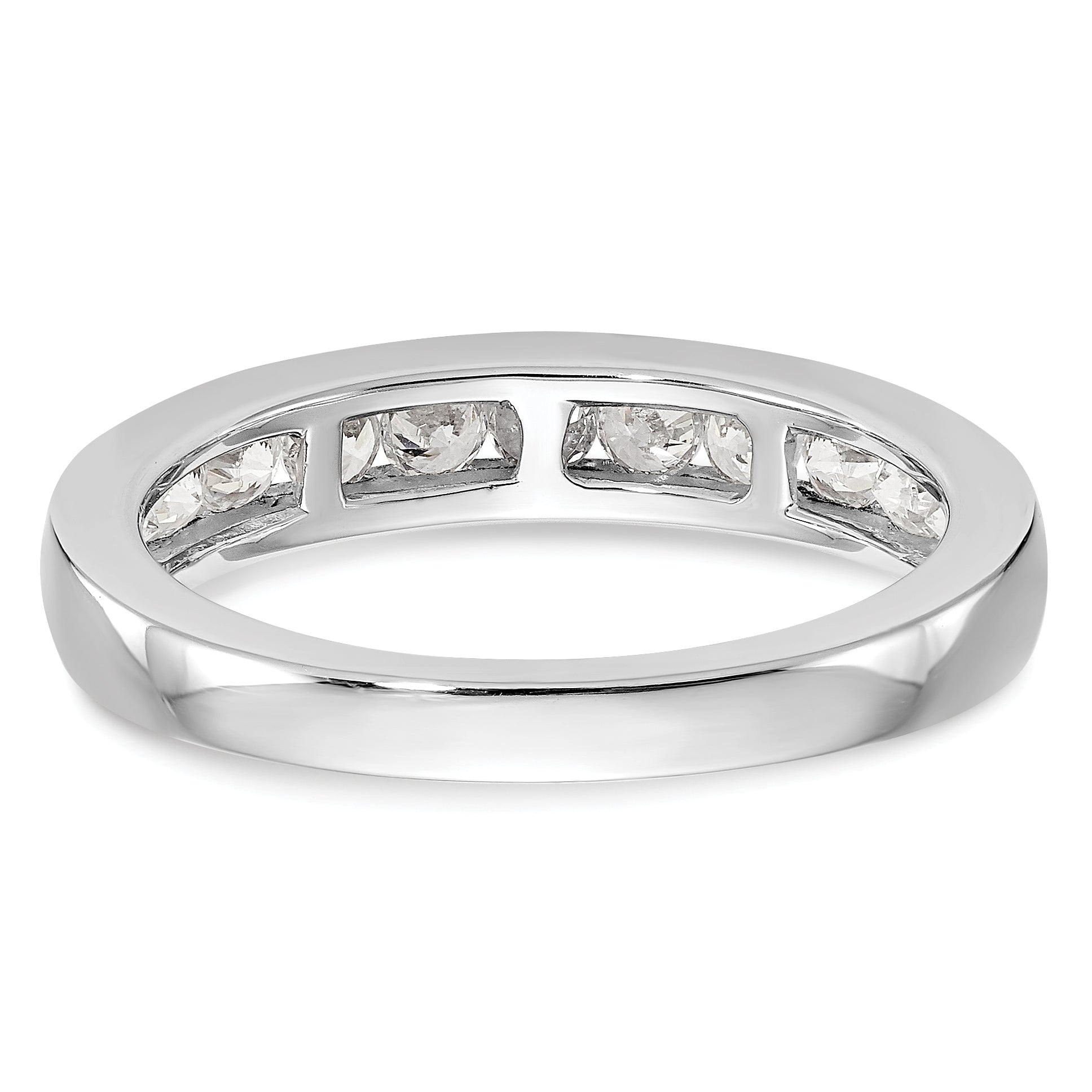 0.72ct. CZ Solid Real 14k White Gold Wedding Wedding Band Ring