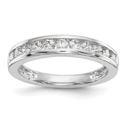 0.72ct. CZ Solid Real 14k White Gold Wedding Wedding Band Ring